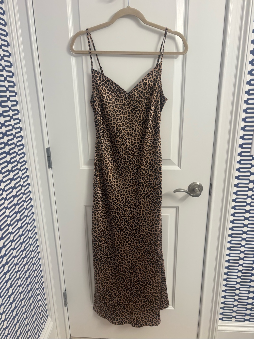 J. Crew Leopard-Print Slip Maxi Dress - Brown/Black